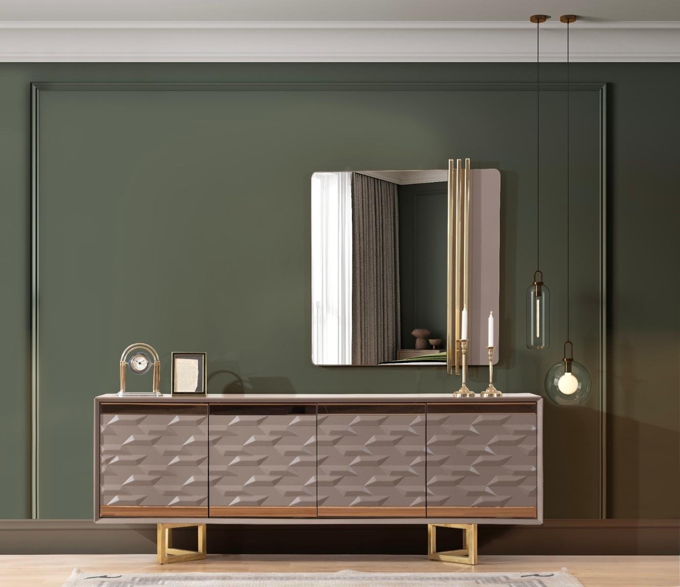 Gallina – Луксозен трапезен комплект с мраморен ефект и златни акценти - Image 2