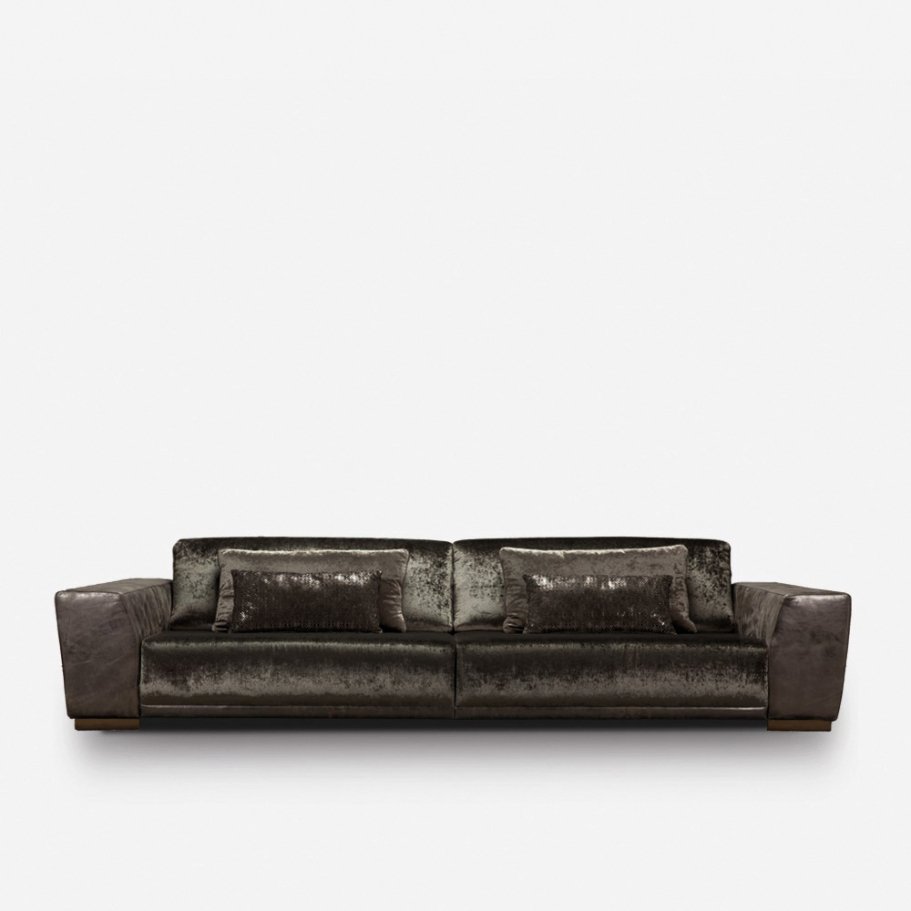 Konkorta Glow Mix – луксозен диван от кожа и текстил с елегантен дизайн - Image 2