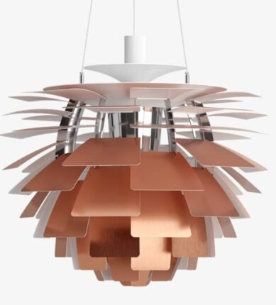 Модерен шедьовър в индустриален стил, вдъхновен от формата на артишок. Перфектна за всеки, който търси уникално осветление с артистичен характер.