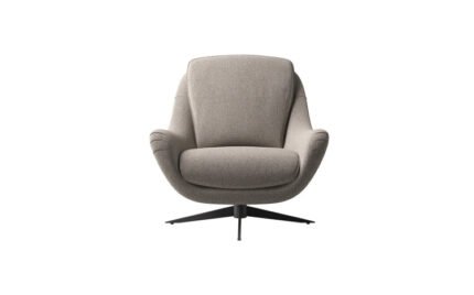 Модерен въртящ се фотьойл – Ергономичен дизайн и метална основа Фотьойл Нарва